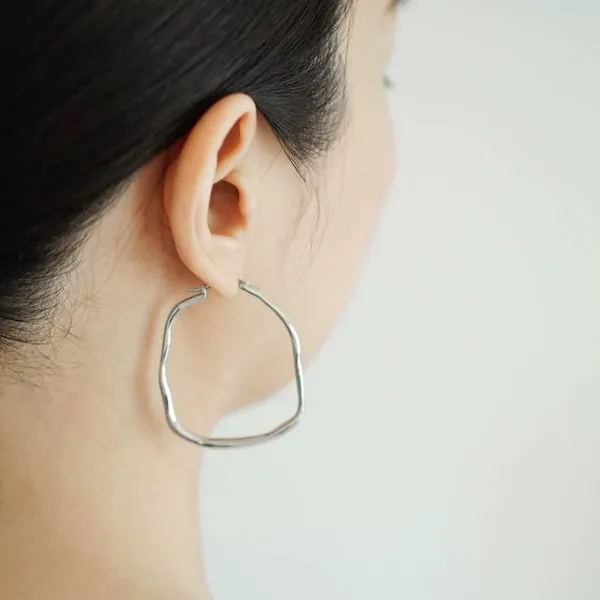 Japanese Style Minimalist Artistic Hoop Earrings