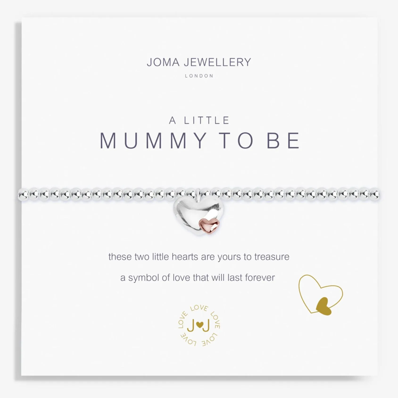 Joma Jewellery Silver A Little 'Mummy To Be' Bracelet