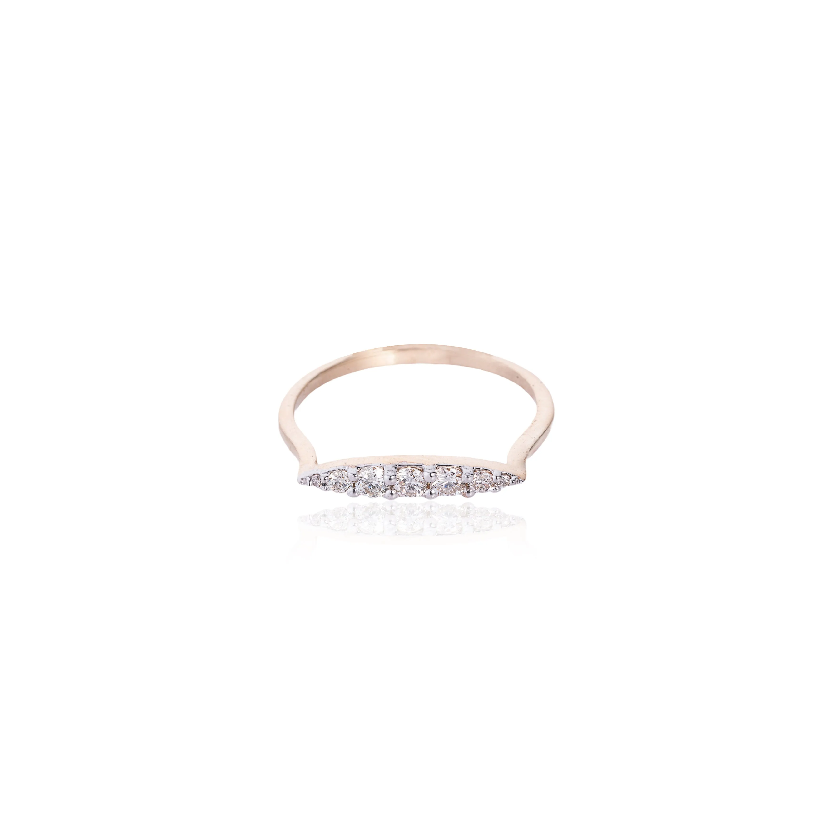 Katana, Diamond Ring, 14K Yellow Gold