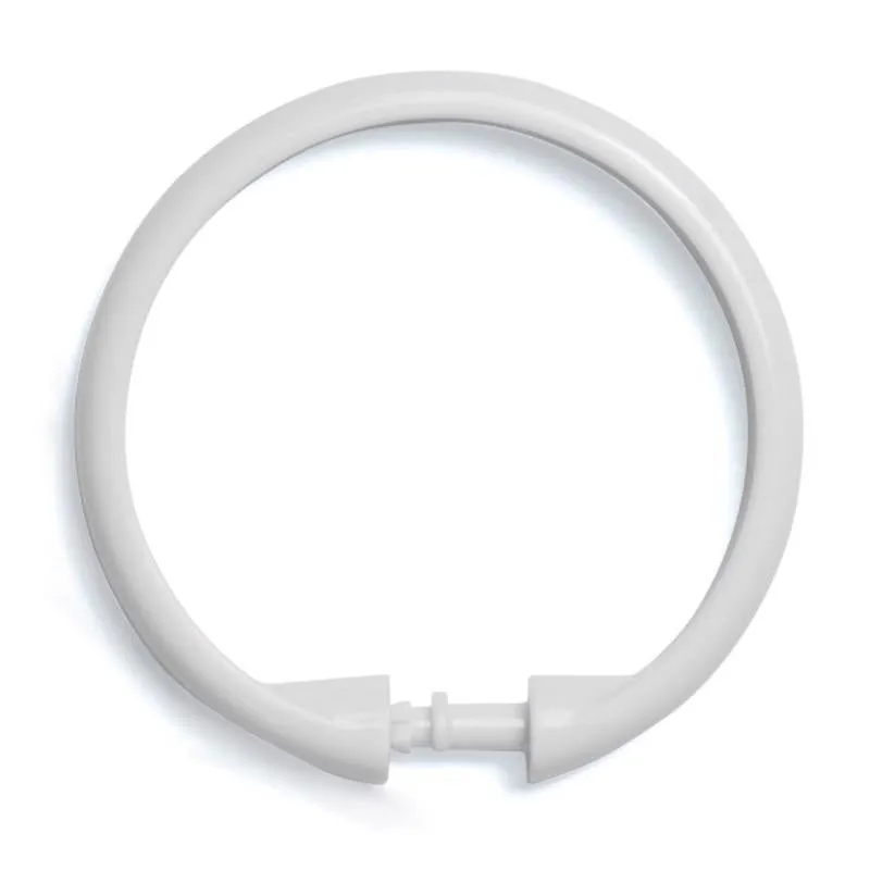 Kenney White Plastic Shower Curtain Rings 12 pk