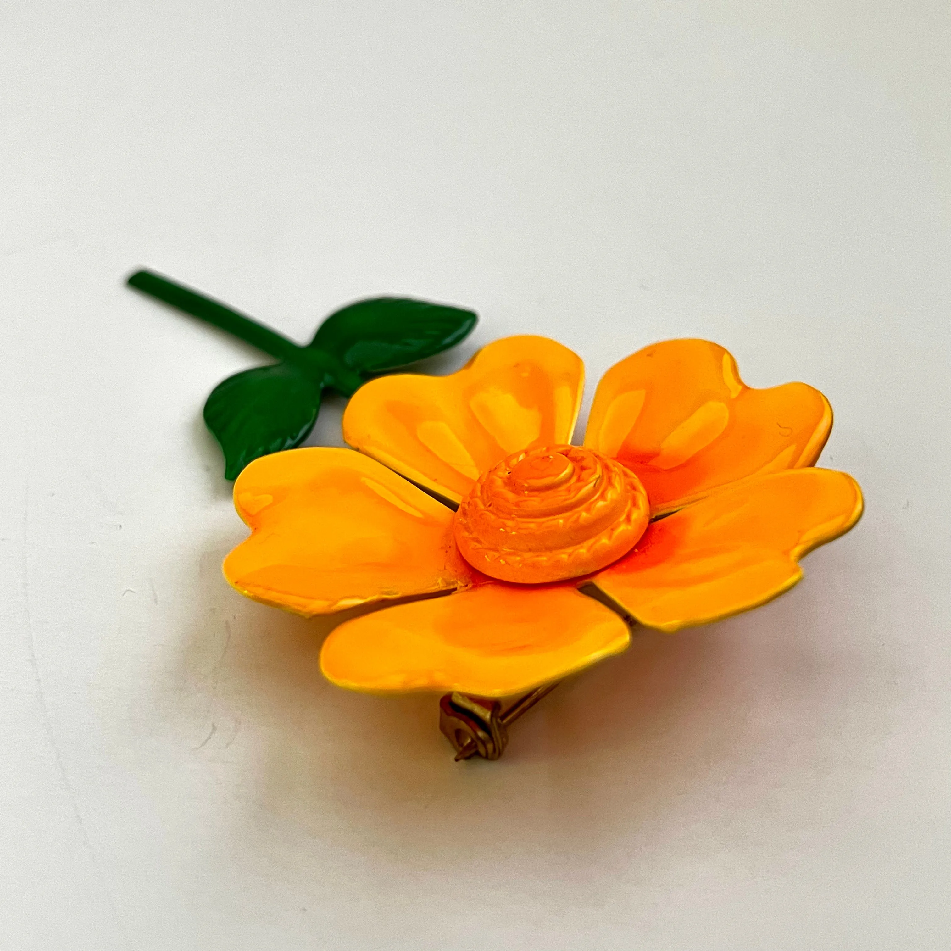 Late 60s/ Early 70s Bright Enamel Flower Brooch