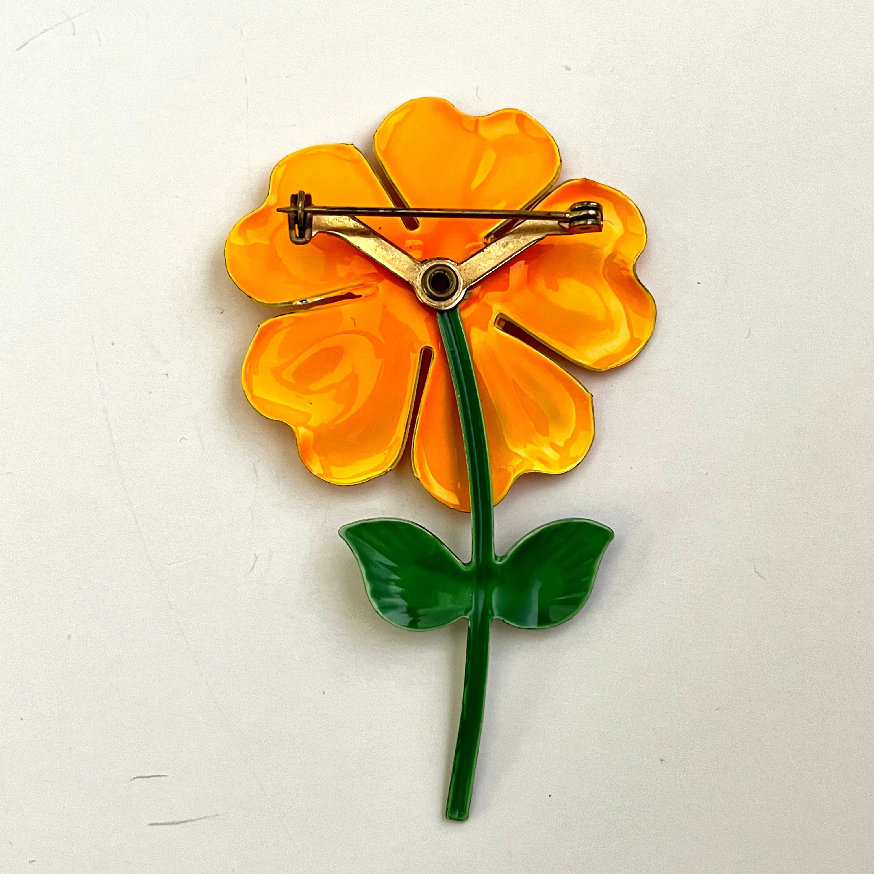 Late 60s/ Early 70s Bright Enamel Flower Brooch