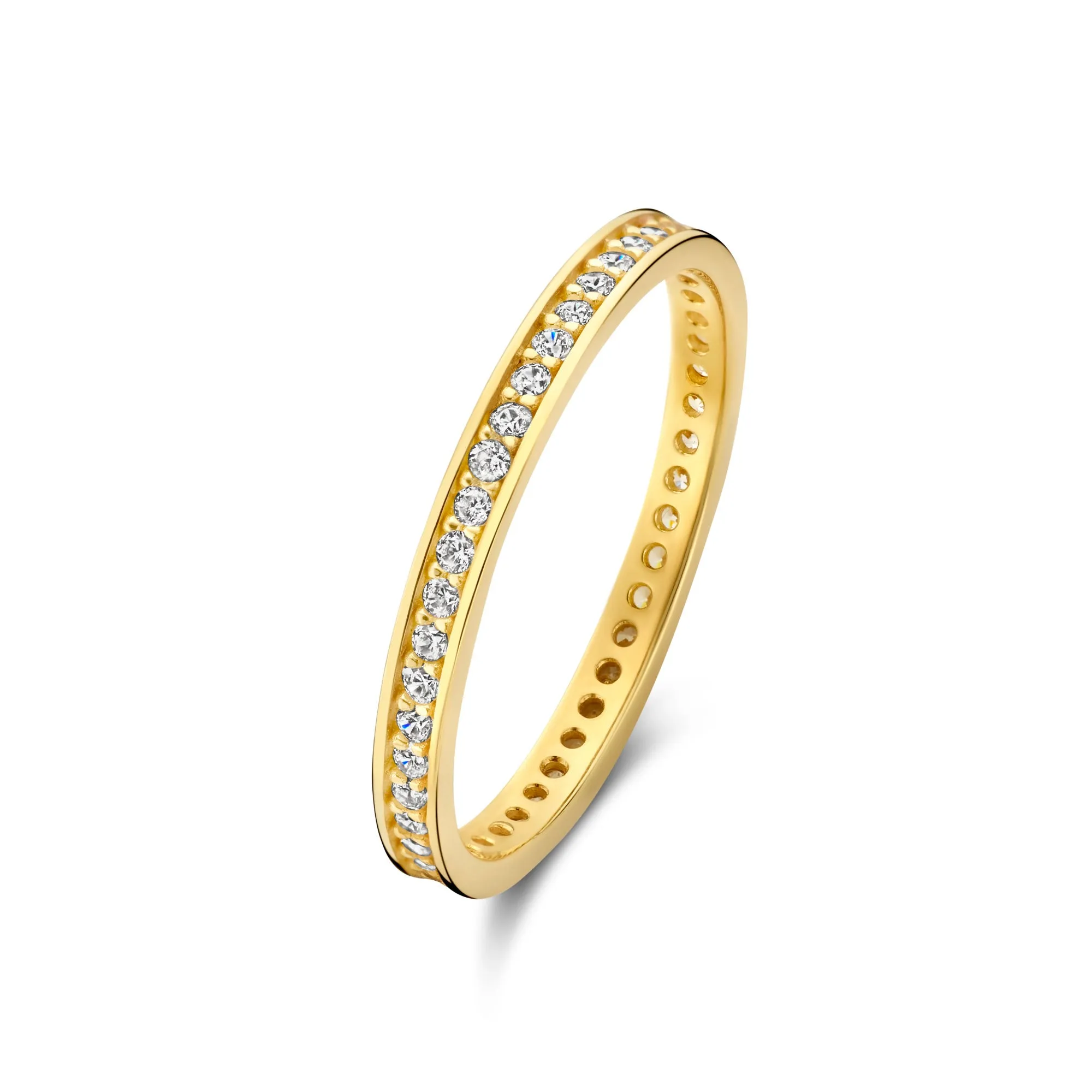 Le Marais Merle 14 karat gold ring with zirconia stones