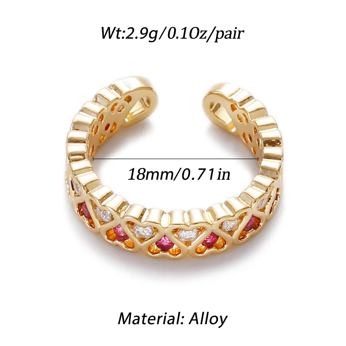 Luxury Love Shape Rings Letter Geometric Copper Rings For Women Gold Color CZ Ring Fashion Jewelry 2020