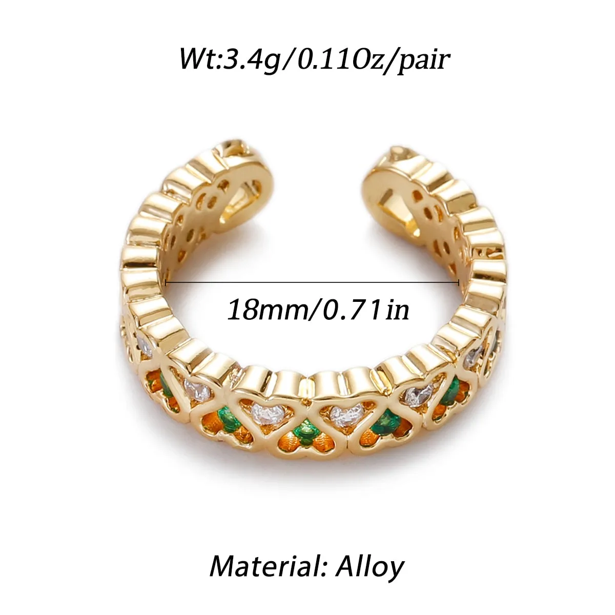 Luxury Love Shape Rings Letter Geometric Copper Rings For Women Gold Color CZ Ring Fashion Jewelry 2020