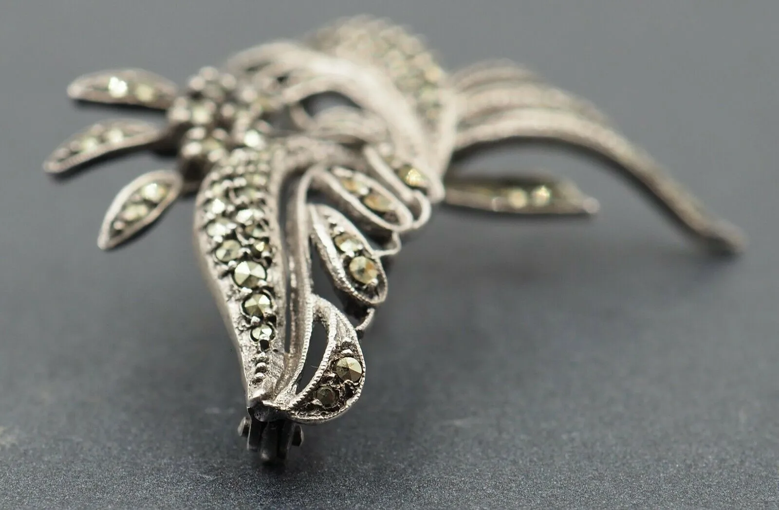 Marcasite Sterling Silver Bouquet Brooch