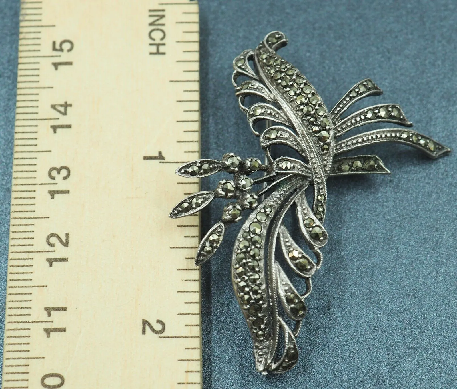 Marcasite Sterling Silver Bouquet Brooch