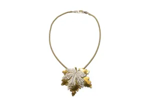 McCLELLAND BARCLAY Maple Leaf with Diamanté Necklace