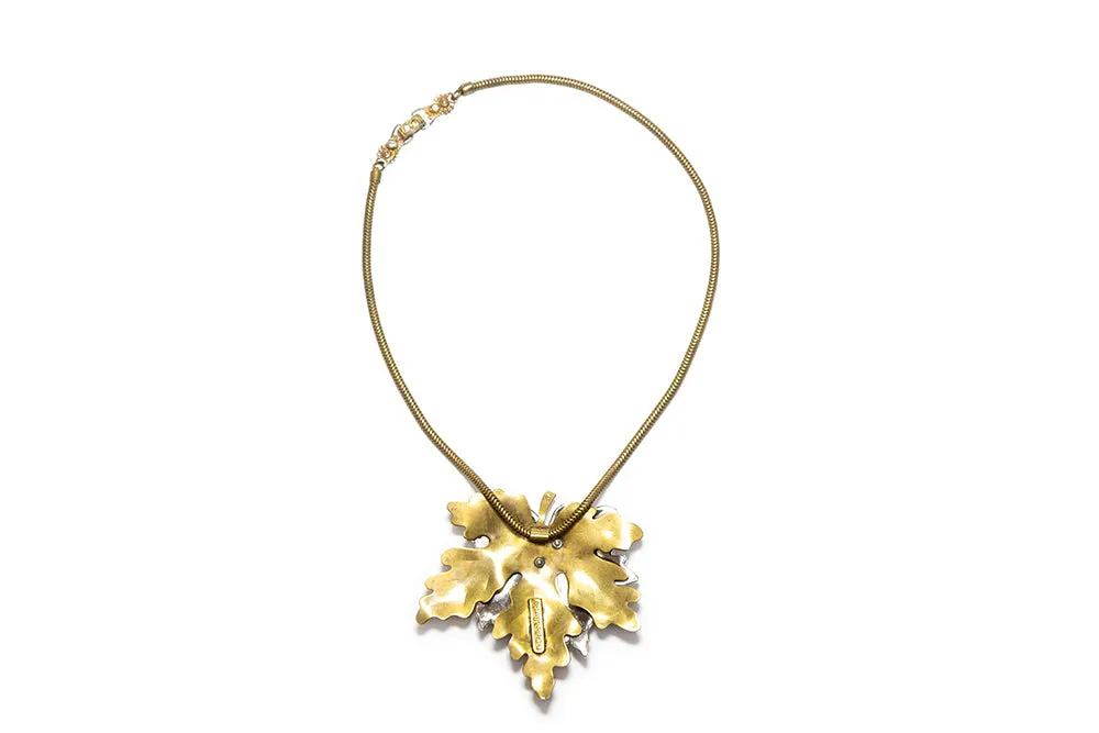 McCLELLAND BARCLAY Maple Leaf with Diamanté Necklace