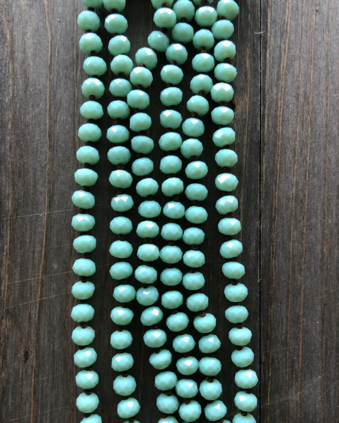 Mint Green Beaded Necklace