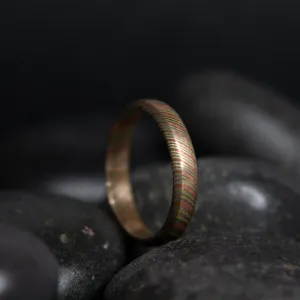 Mokume Gane Stackable Ring | Women's Wedding Band