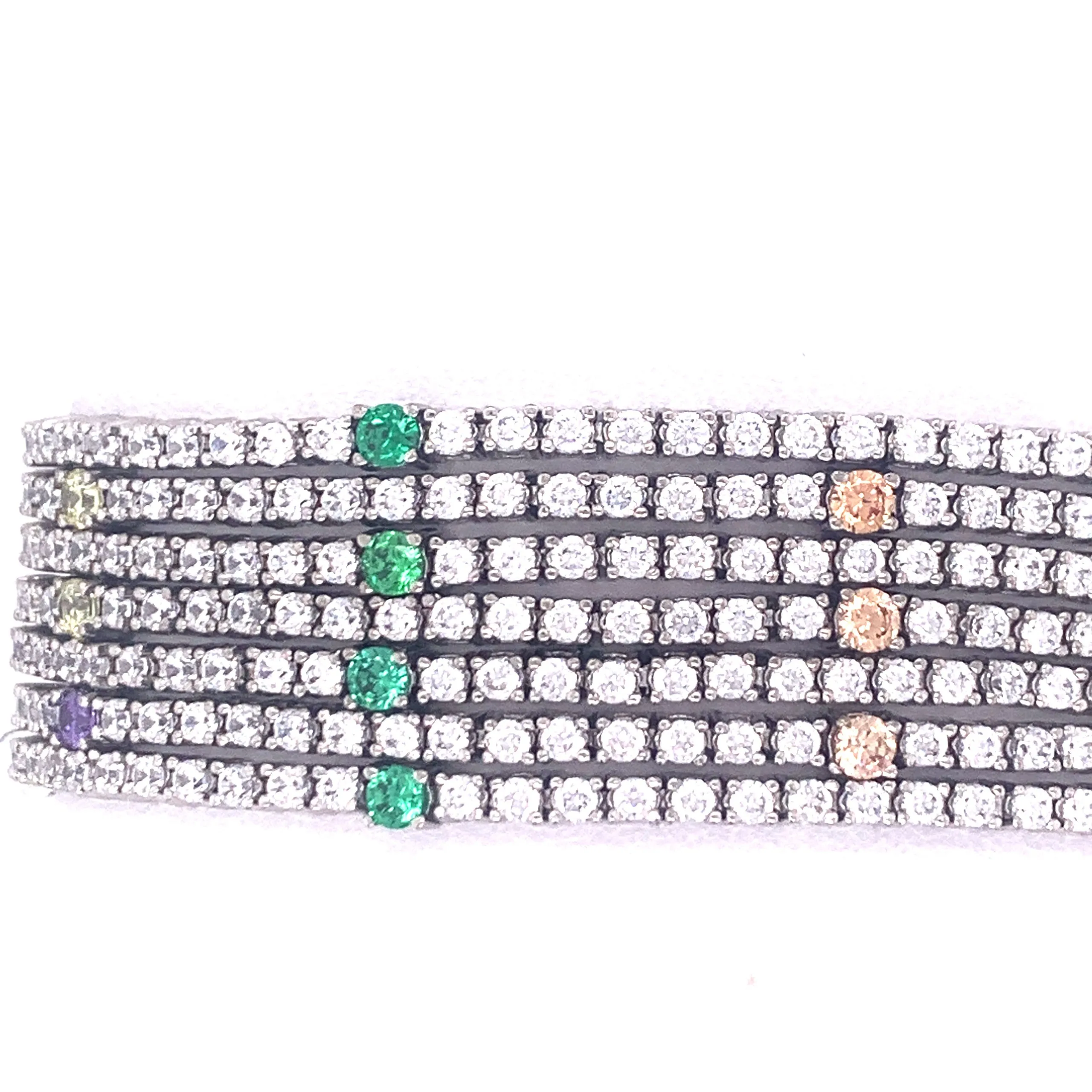 Multi Color Multi Strand Tennis Bracelet