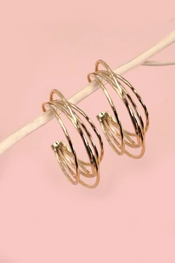 MULTI ROW HOOP EARRINGS