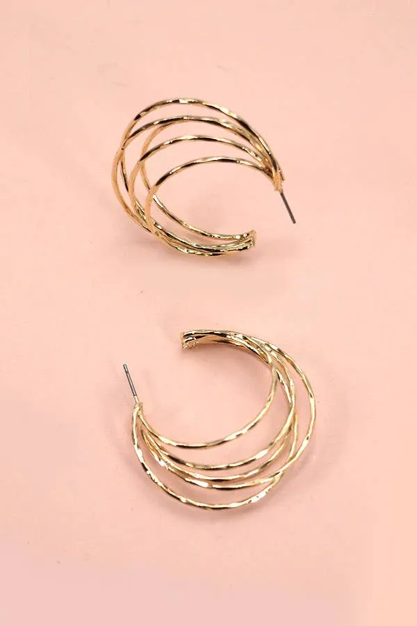 MULTI ROW HOOP EARRINGS