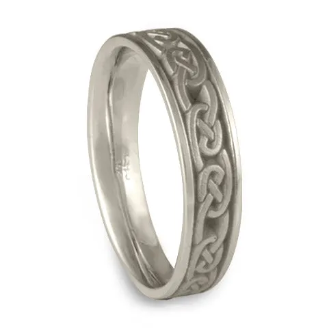 Narrow Cheek to Cheek Wedding Ring in Palladium