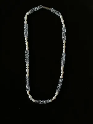 Natural White Crystal Abacus Bead Necklace