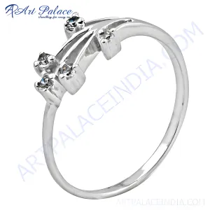 New Arrival Fashion: Stylish Simple Silver CZ Rings - Trendy CZ Jewellery