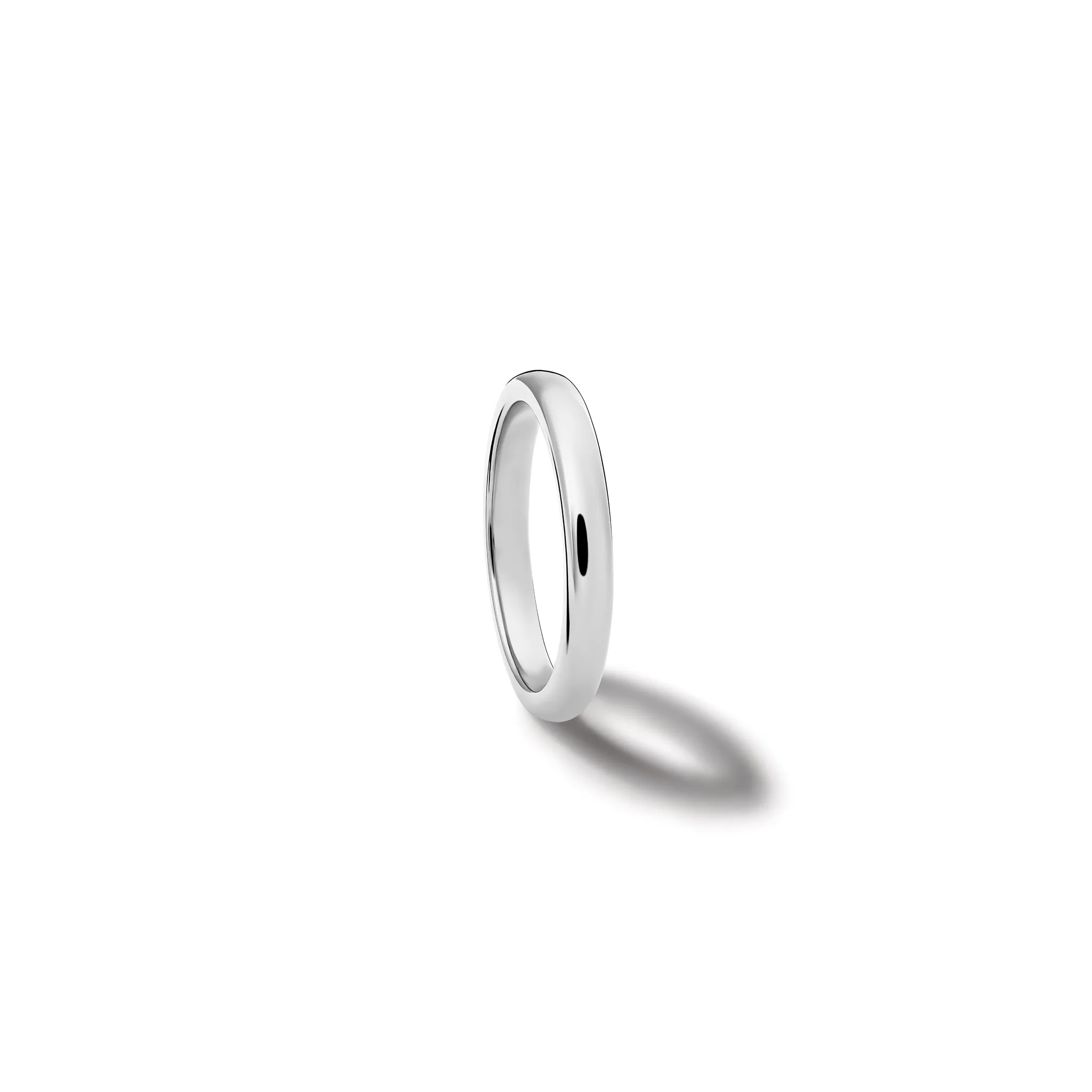 Noble 3mm Wedding Band 18ct White Gold