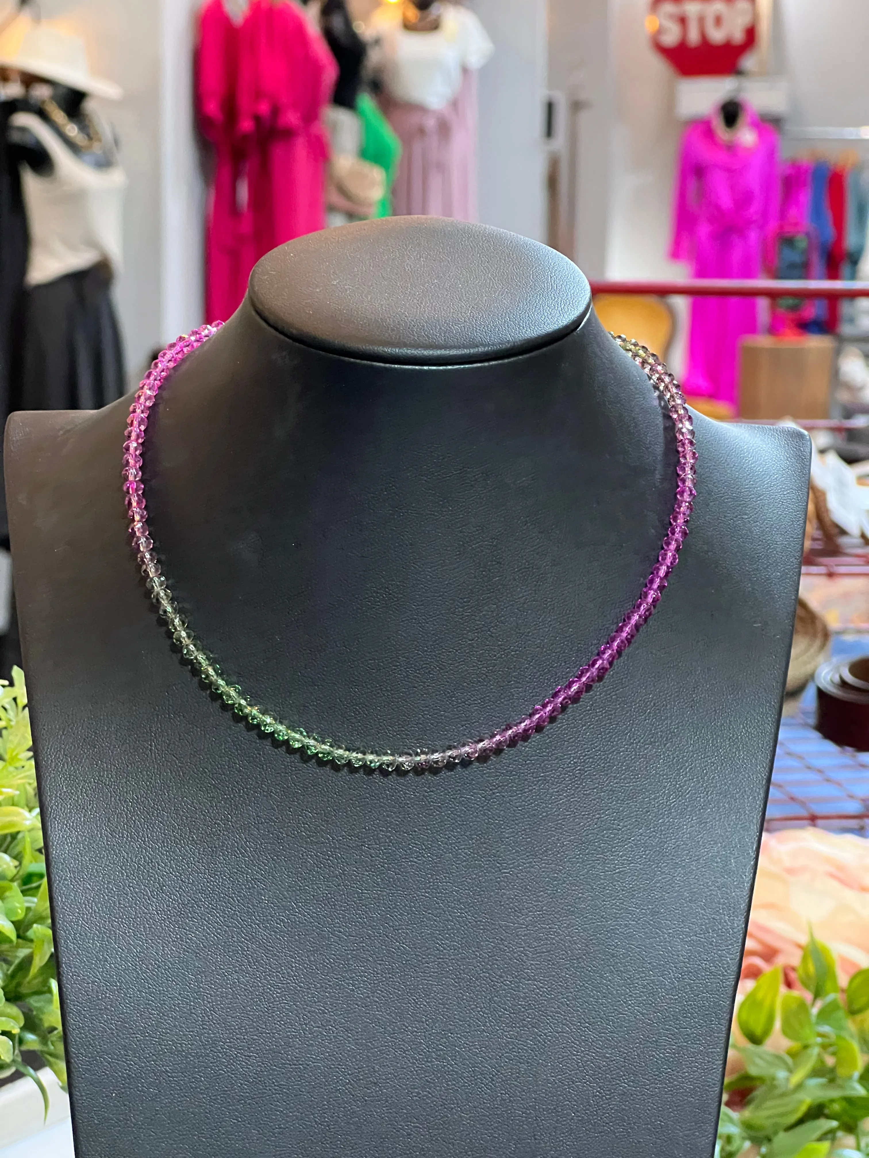 Ombre Glass Choker Necklace