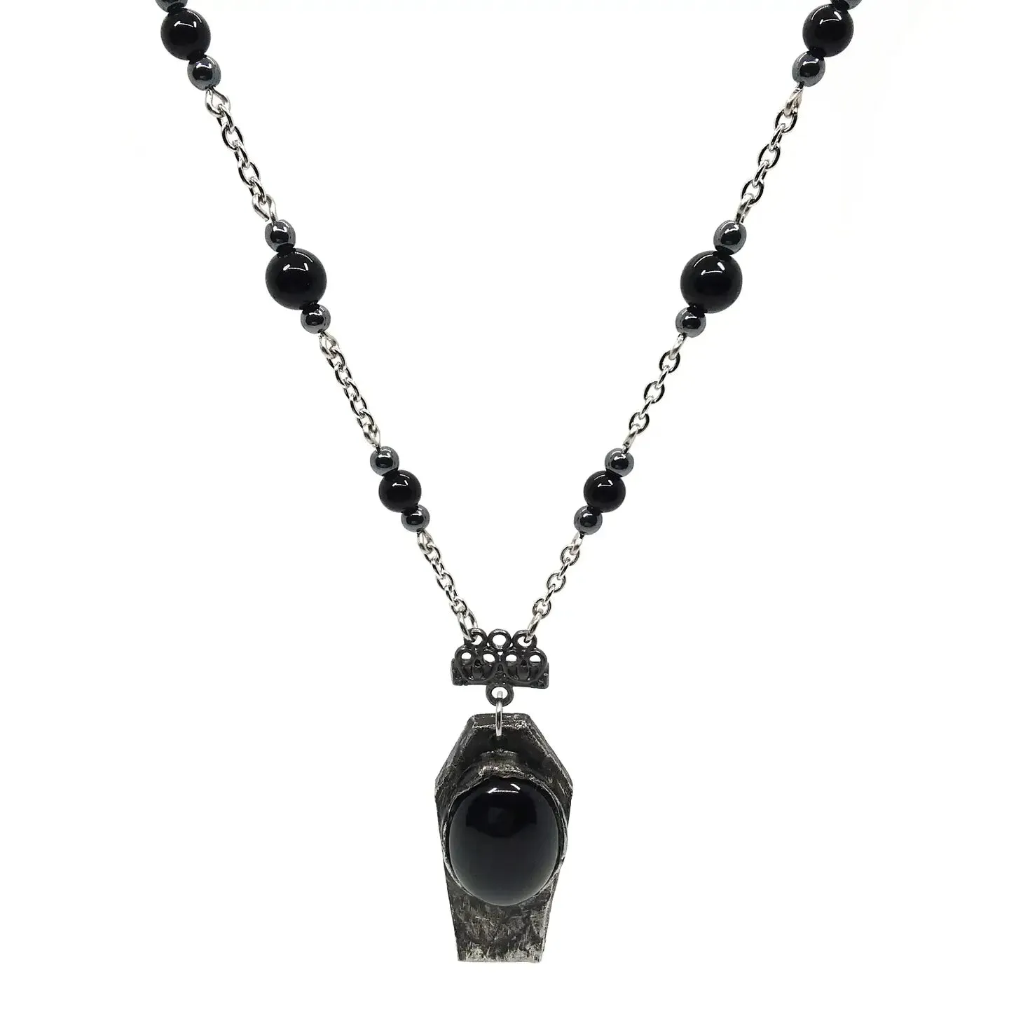 Onyx Coffin Necklace