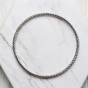 Oxidized Twisted Bangle