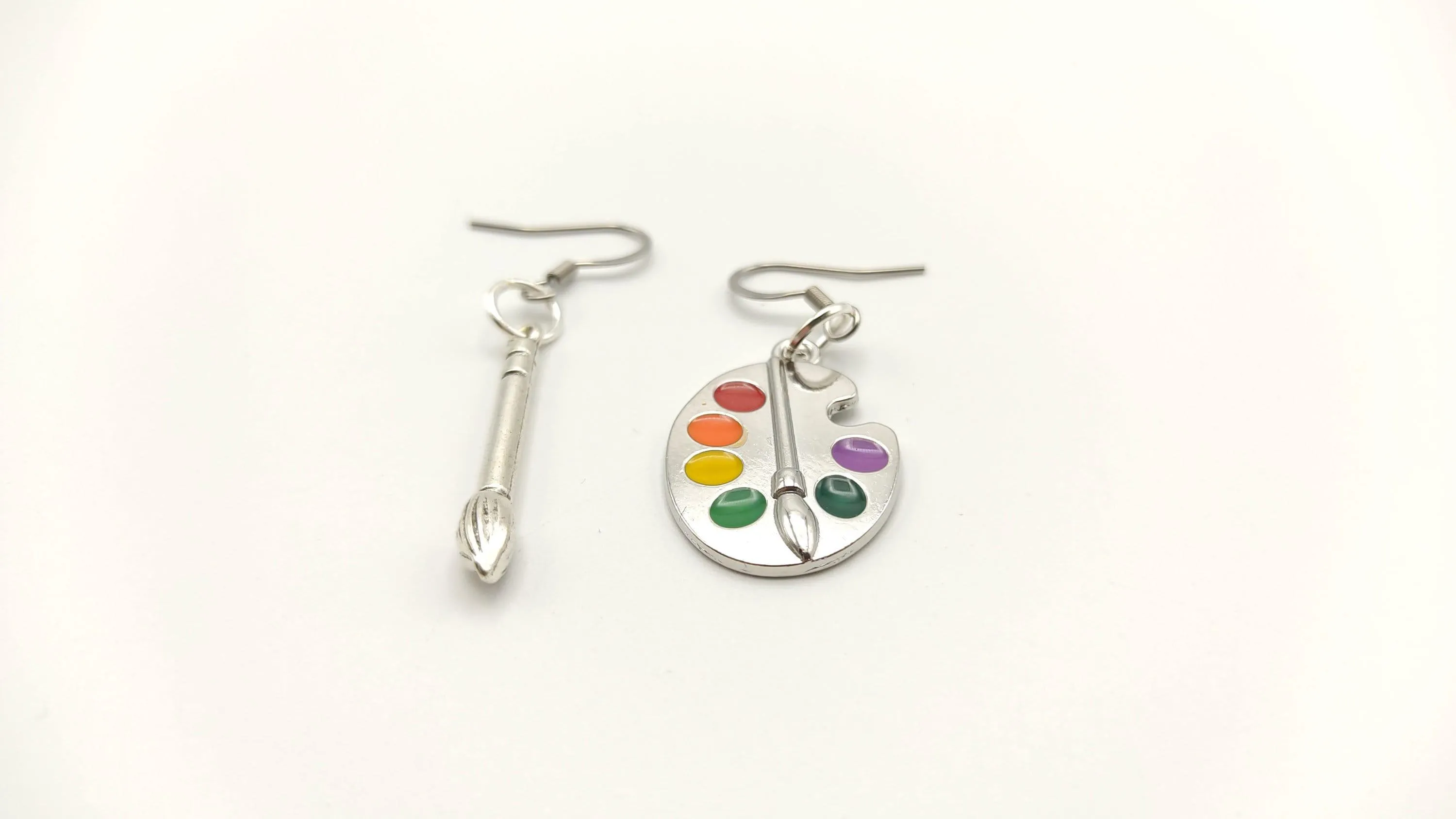 PAINTER PALETTE & BRUSH EARRINGS | Let Your Imagination Soar!