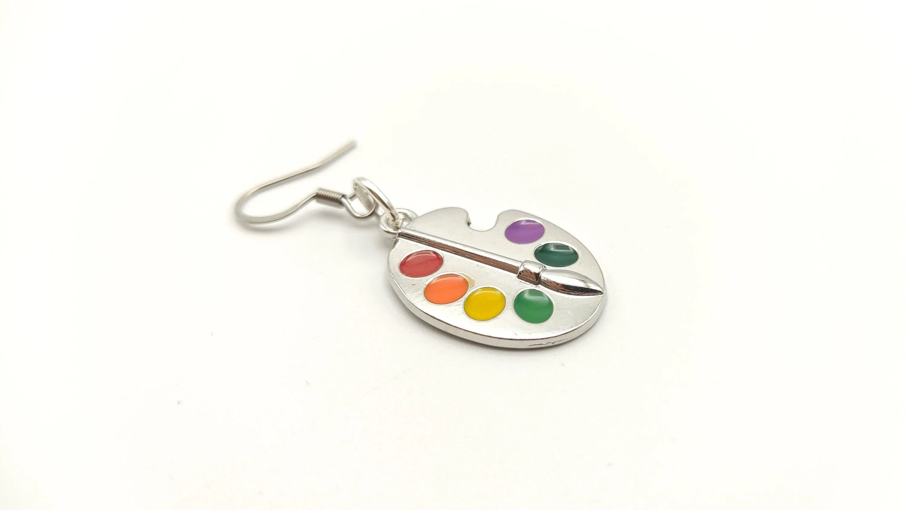 PAINTER PALETTE & BRUSH EARRINGS | Let Your Imagination Soar!