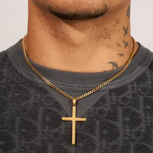 Plain Cross Pendant - Gold