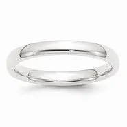 Platinum 3mm Comfort-Fit Wedding Band Ring