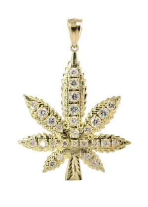 Pot Leaf  10K Gold Pendant | 13.5 Grams