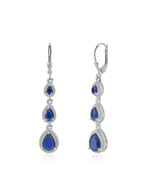 Pretty In Blue Long Earrings For Women