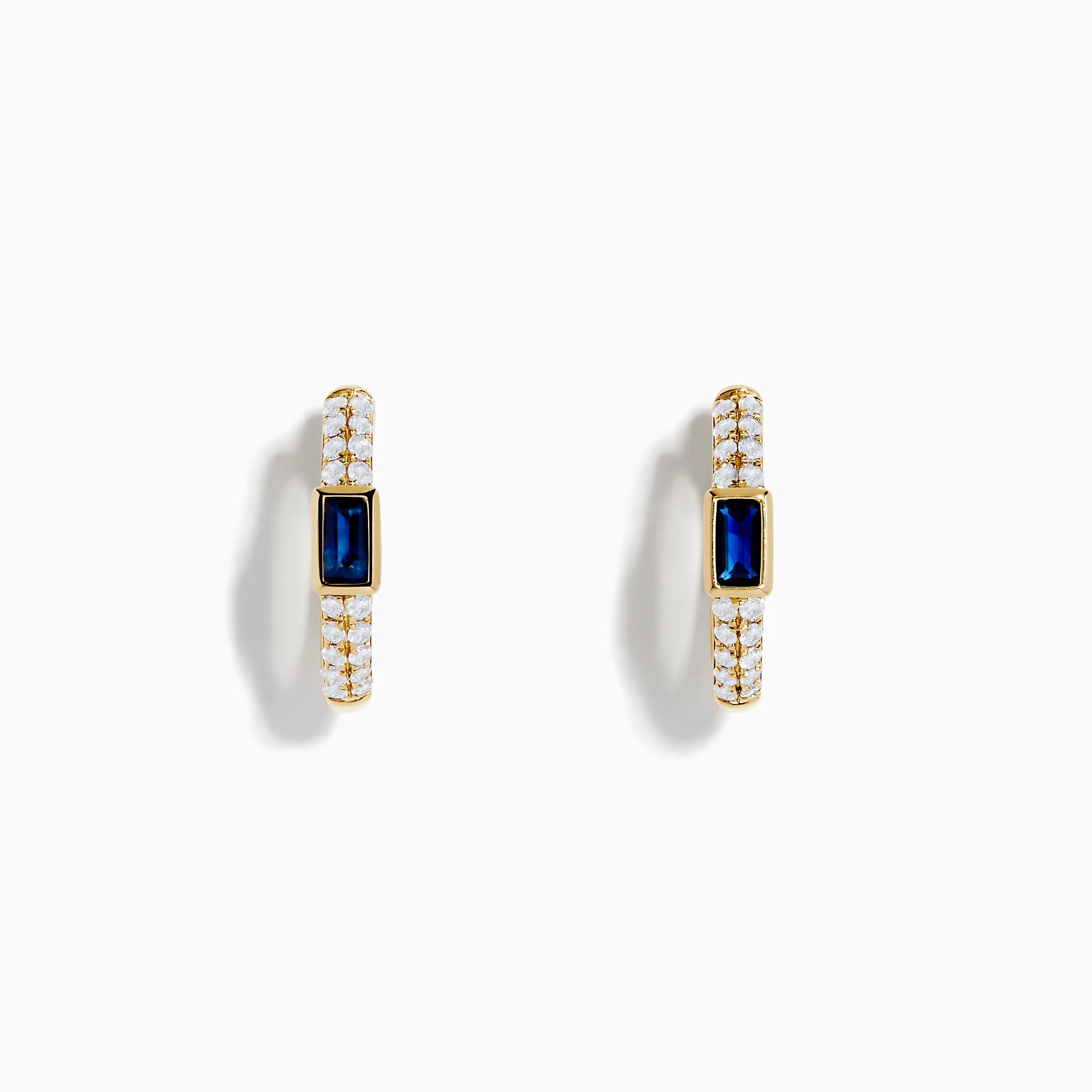 Royal Bleu 14K Yellow Gold Sapphire and Diamond Earrings