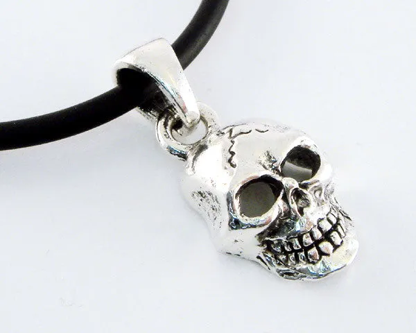 Rubber Cord Choker with Skull XL