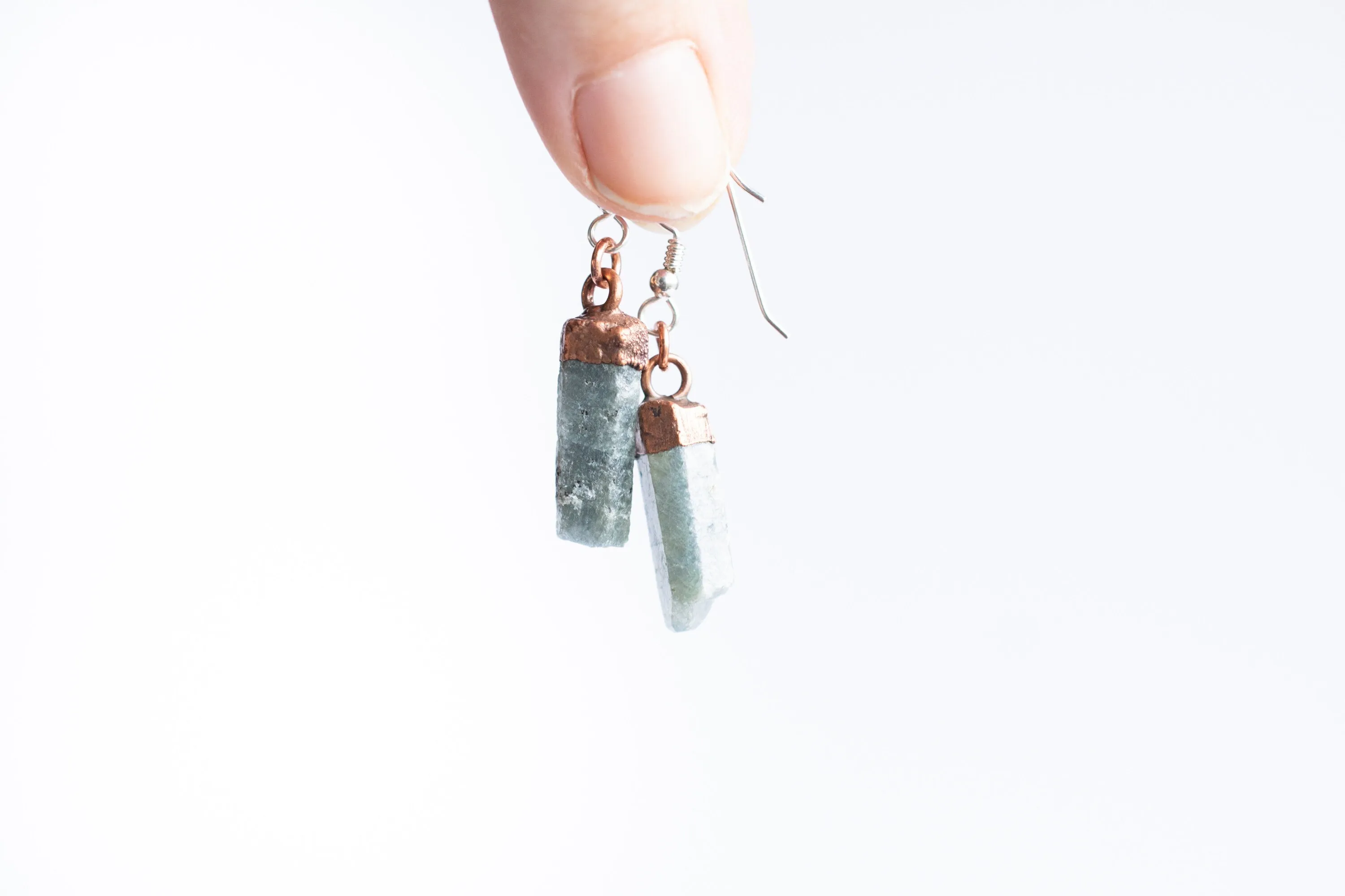 SALE Raw sapphire earrings | Blue sapphire earrings