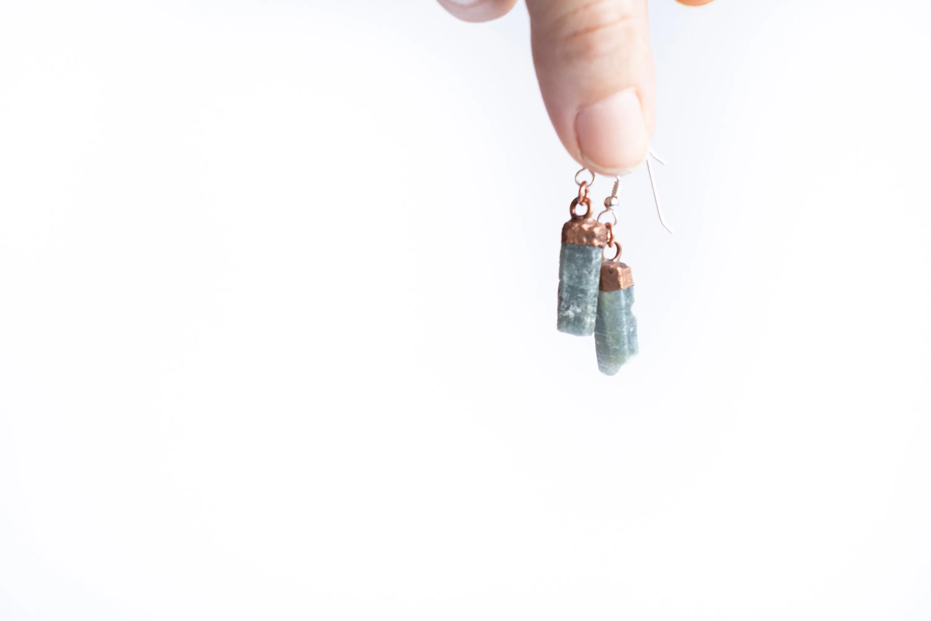 SALE Raw sapphire earrings | Blue sapphire earrings