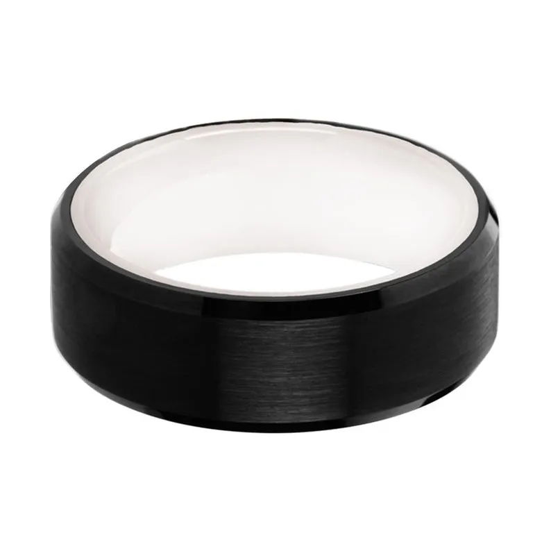 SIGMA | Tungsten Ring White Ceramic Sleeve