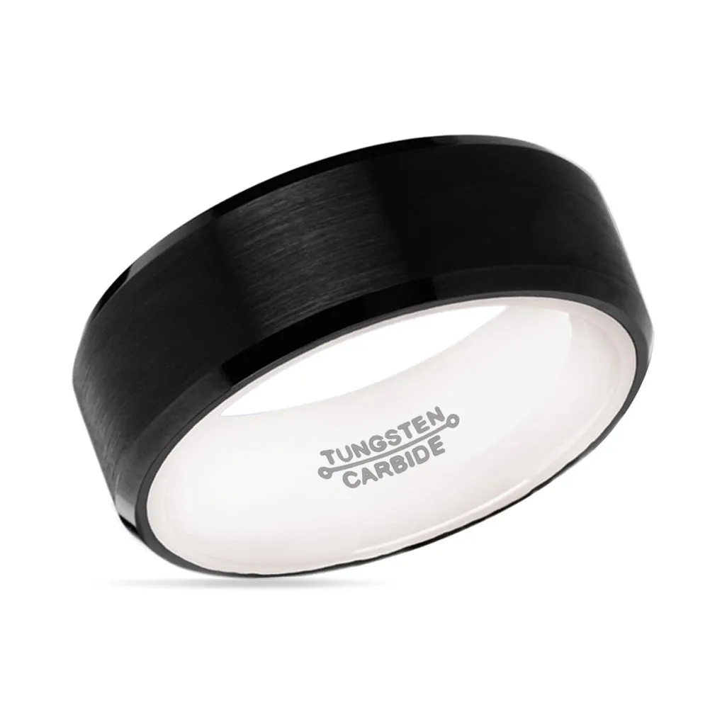 SIGMA | Tungsten Ring White Ceramic Sleeve