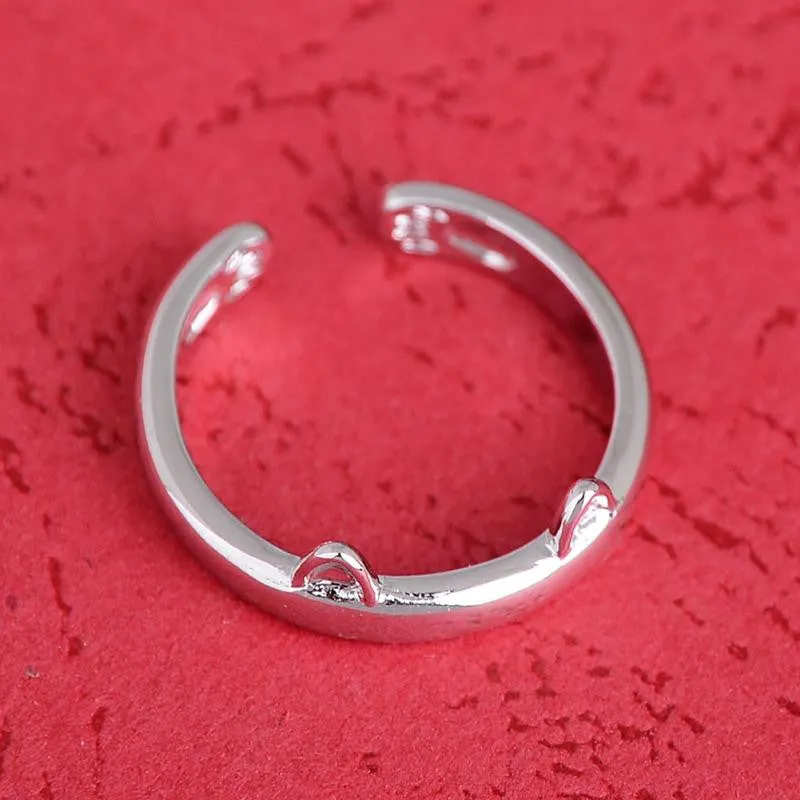 Silver Plated Cat Ear Ring Jewellery