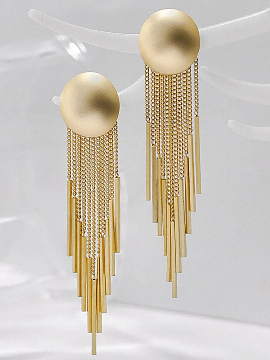 Simple Round Tassel Earrings MSE00141