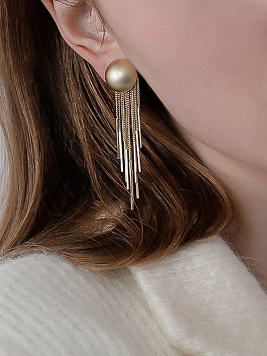 Simple Round Tassel Earrings MSE00141