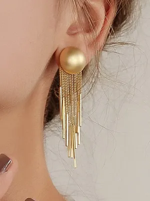 Simple Round Tassel Earrings MSE00141