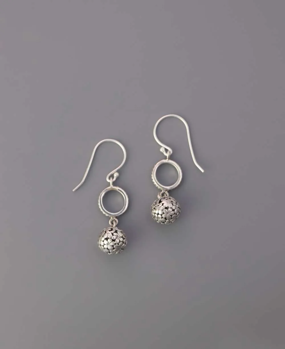 Small Sterling Silver Hand-Hammered Dangle Earrings