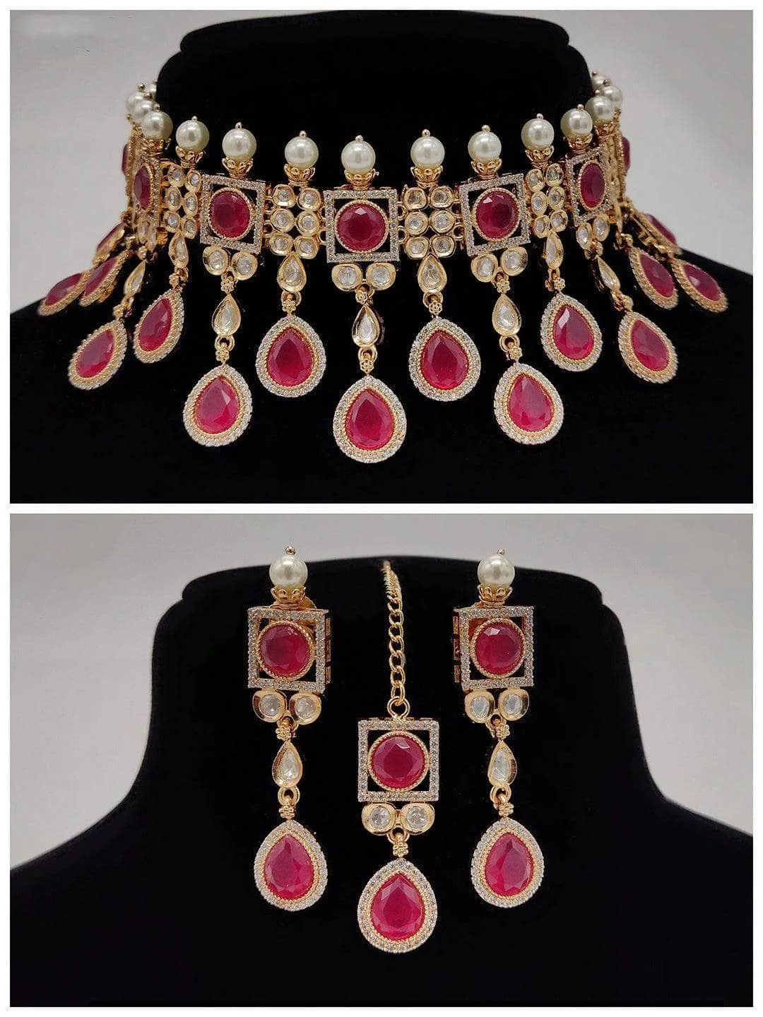 Square Shape Design Kundan Choker