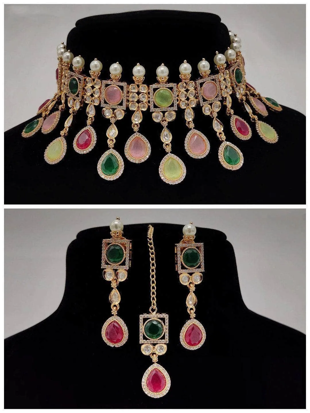 Square Shape Design Kundan Choker