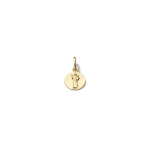 St Francis Small Necklace Pendant Yellow Gold