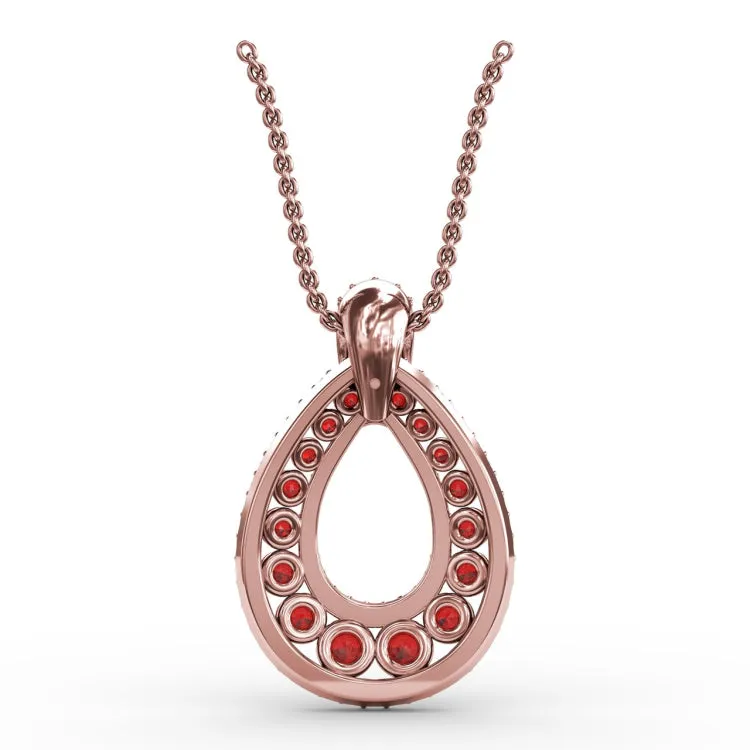 Steal The Spotlight Ruby and Diamond Pendant