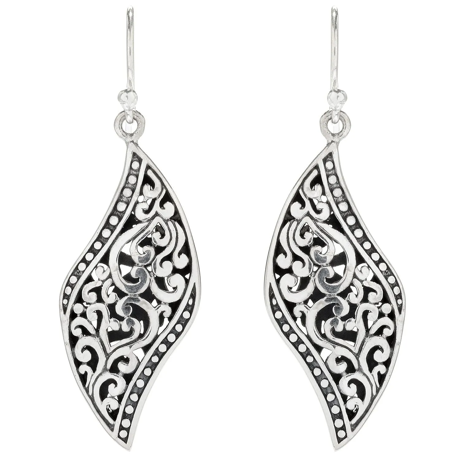 Sterling Silver Bali Swirl "Symphony Earrings"