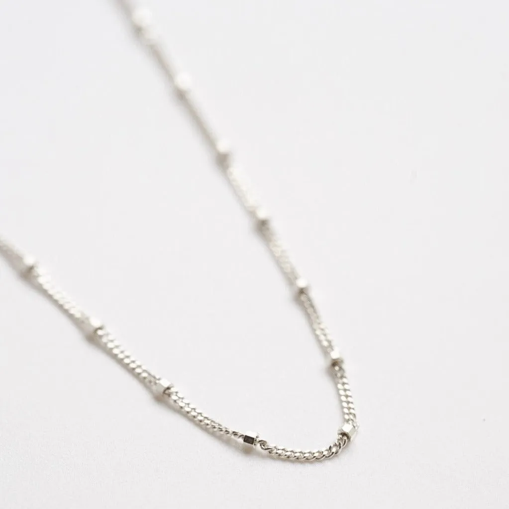 Sterling Silver Beaded Collar Necklace