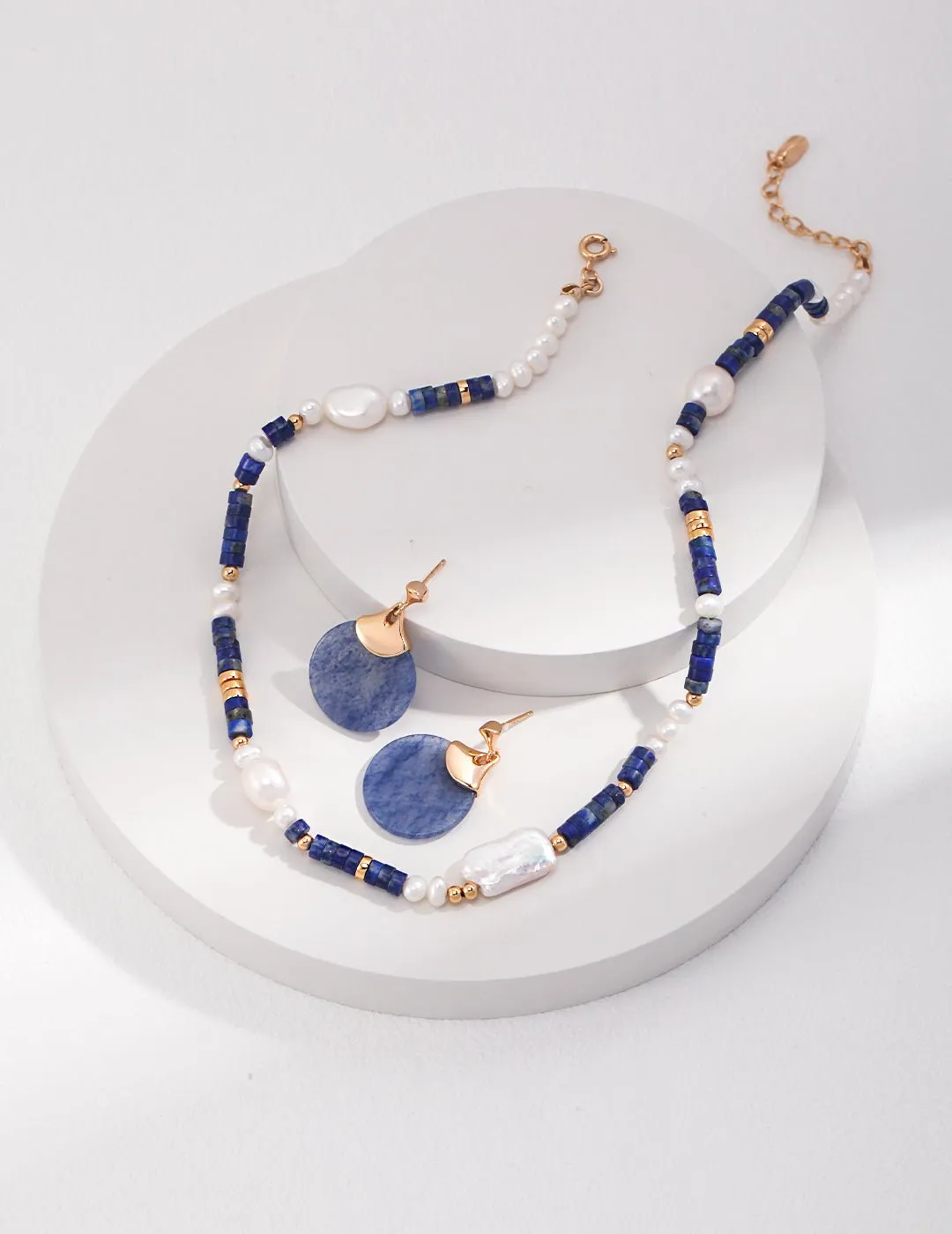 Sterling Silver Lapis Lazuli Pearl Necklaces