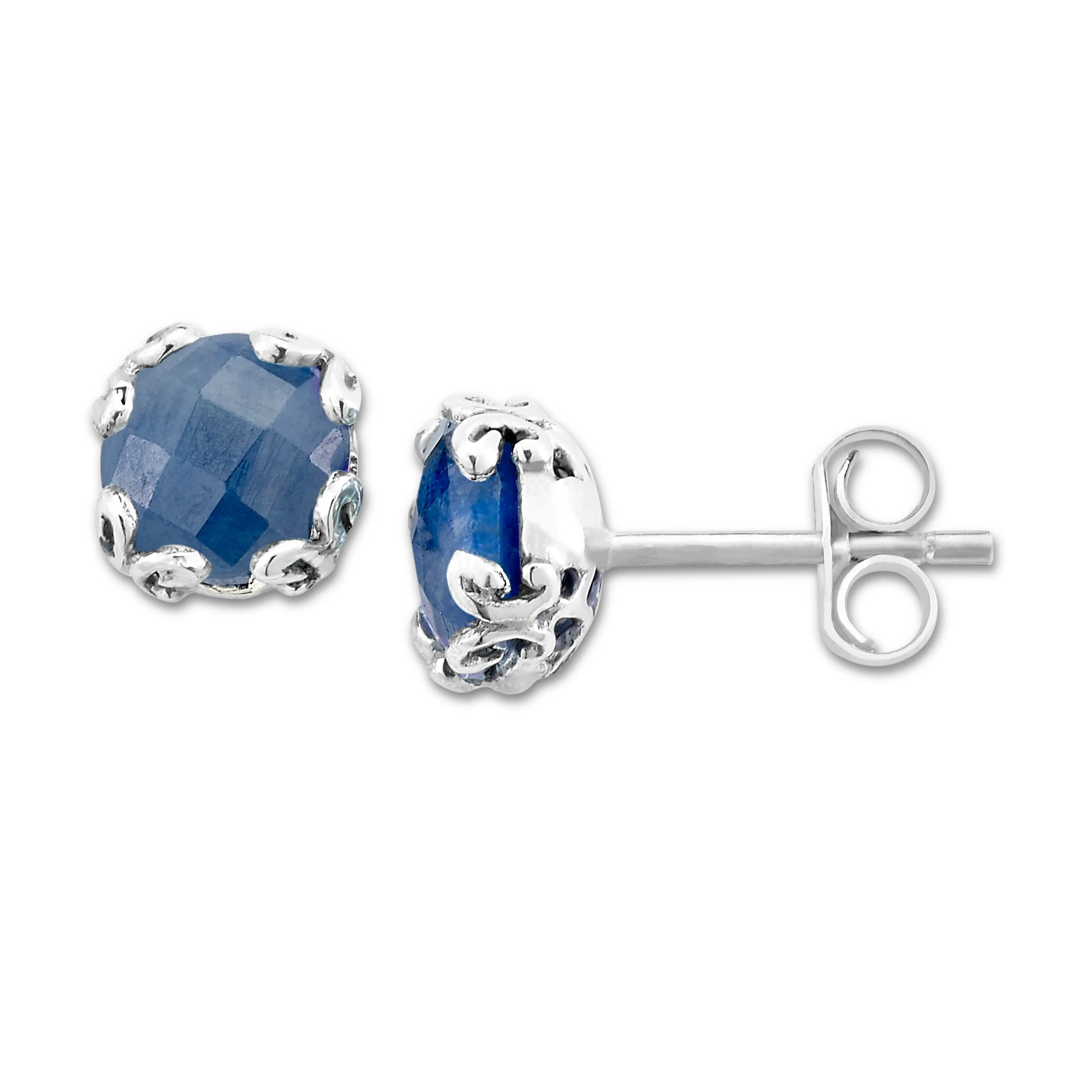 Sterling Silver Sapphire Stud Earrings